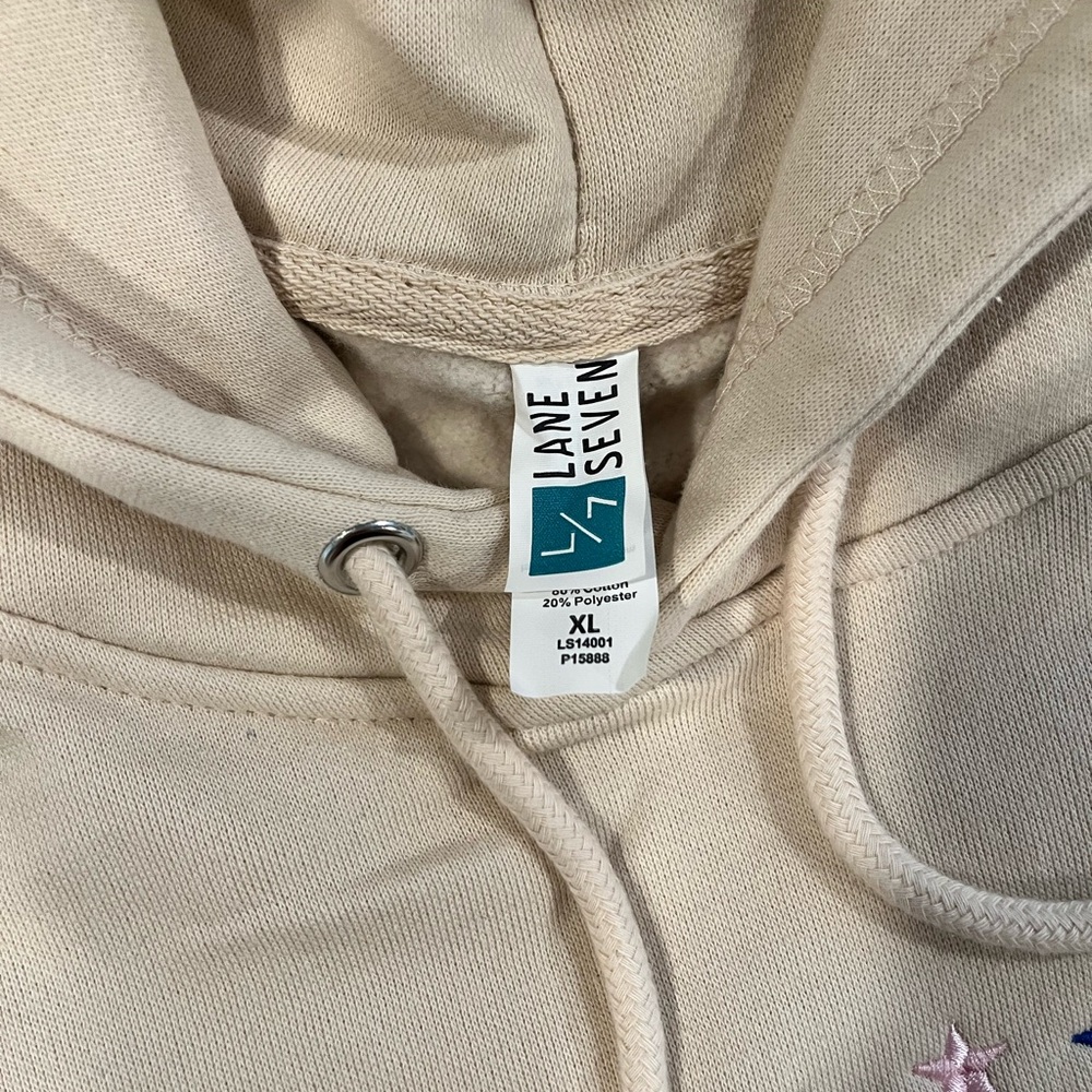 Cream Hoodie with Embroidered “Call Me If You Get Lost” Design - Picture 3 of 6